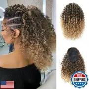 YXCHERISHAIR Ponytail Extension,Curly Wavy Ponytail Ombre Drawstring Ponytail