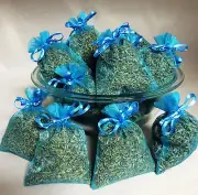 Set of 20 Lavender Sachets made with Turquoise Organza Bags