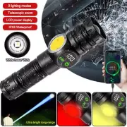 LED Flashlight 10000LM Super Bright Torch Hunting White Light