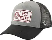 ZHATS Standard NCAA Officially Licensed Snapback Hat Big Rig Patch Gray Black Defer