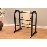 Quilt Blanket Towel Rack Stand Free Standing Drying Holder Display Black 3-Tier