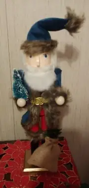 Fur Father Santa Christmas Nutcracker Rustic Woodland Farmhouse