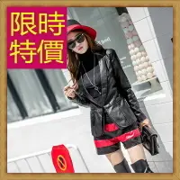 在飛比找樂天市場購物網優惠-皮衣外套 機車夾克-時尚騎士風女外套2色61z49【韓國進口