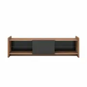 Laura Modern Scandinavian Lowline TV Stand Entertainment Unit 165cm - Walnut