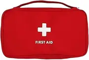 First Aid Bag Empty, First Aid Bag, 9x5x3 Small Medical with Handle, Waterproof Lightweight 600D Oxford Fabric Pouch for Camping Hiking Home Travel, Red