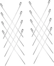 16pcs Stainless Steel BBQ Skewers Heavy Duty Kebab Sticks for Outdoor Cooking for Camping Picnics and BBQ Parties Easy to Use Prevents Food Movement Grill