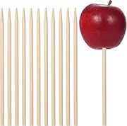 WELANE Bamboo Skewers, 100 PCS Wooden Thick Barbecue Skewers for Marshmallow, Lollipops, Baked Apples, Hot Dogs, Corn (5 X 12mm)
