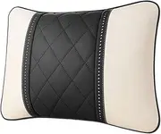 Muzhen Store Car Seat Rest Cushion Headrest Car Neck Pillows Compatible with Mercedes Benz Compatible with Maybach S-Class Headrest Lumbar Pillow Support S (Color : Beige black-01)
