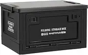 TOEEBR Collapsible Storage Bins with Lids, Portable Foldable Box with 2 Side Doors, Organizing Stackable Storage Cases Large Heavy Duty Utility Crates for Camp Fishing Car RV Office (Large-30L)
