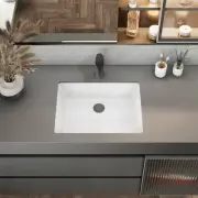 20 inch Rectangular White Ceramic Undermount Vanity Bathroom Sink