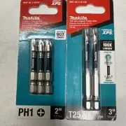 Makita #1 Phillips 2” Power Bit 3 Pack & T25 Torx Impact Power Bits