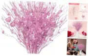 12 Pcs Floral Picks 16 Inch Glitter Heart Picks Bulk Red Pink Heart Shaped