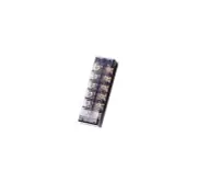 (1)6 Position/Poles 12 Holes Screw Terminal Block Covered Barrier Strip 600V 60A