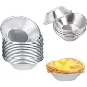 25 Pieces Mini Tart Pan, Egg Tart Molds Aluminum Cupcake Cake Mold, Pie Tins Cupcake Pudding Mould Baking Cups