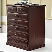 File Cabinet Desktop Multi-layer Drawer Storage Box Office Storage Box Document for Home Office(Brown)