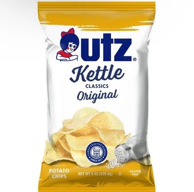 ⚫️ New Exclusive UTZ Kettle Classics Original Gluten Free Potato Chips 8oz