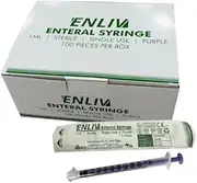 1ML SYRINGE, Enliv Enteral Syringe, Low Dose, Sterile, Single Use, Purple, 100 Pieces/Box