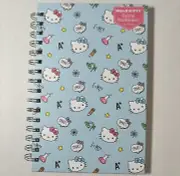 2024 Sanrio Hello Kitty Blue Spiral Notebook Hard Cover 11x8.5 Lined