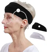 2Pcs Comfortable Oxygen Nasal Cannula Ear Elastic Fabric Hairband Accessories Oxygen Cannula Ear Protector Cannula Headband Hairband for Oxygen Users to Prevent Ear Soreness