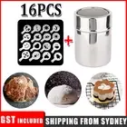 1PC Sugar Cocoa Coffee Shaker Flour Duster Chocolate Powder+16pcs Decor Stencils