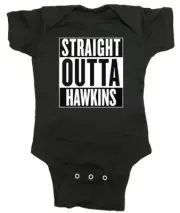 Stranger Things Baby One Piece "Straight Outta Hawkins" Bodysuit