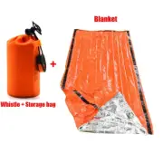 Compact waterproof survival sleeping bag with first aid essentials Mylar blanket