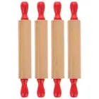 4Pcs Boy Girl Nonstick Rolling Pins For Baking Dough Clay Kitchen Play