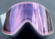 DOPE Snow Sight Ski Snowboard Goggles White Pink Mirror w/Case NWT Size M