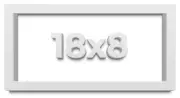 18x8 Shadow Box High Gloss White Display Frame | 1.625 Inches Deep | 1 Inch Moul