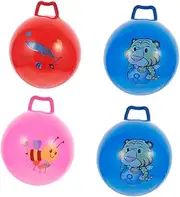Cartoon Pattern Bouncy Balls Handle Safe Boys and Girls Balls Boys and Girls Toys for Time Passing Fun Random Style