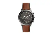 Fossil Neutra Chronograph Amber Leather Watch FS5512 Water Resistant - Brown