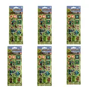 6x 3PK Minecraft Kids/Child Puffy Sticker Sheets Art/Craft Scrapbook Decals 3y+