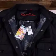 NWT Robert Graham Full Zip Field Jacket Mens Stone $348 Black