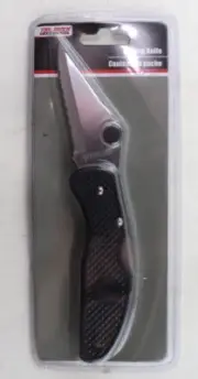 Bench Folding Lock Back Serrated 6 inch Pocket Knife Stainless Steel New