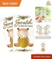 We Can Bearly Wait Gender Reveal Scratch-Off Cards - 28 Forest-Themed Games