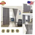 Soft Touch 9 Feet Blackout Room Divider Curtains 2-Pack with Elegant Tie-Backs
