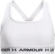 [Under Armour] Girl's Crossback Mid-impactsolid Sports Bra