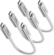 240W USB C Cable 20cm, SUMPK Short USB C to USBC Cable Compatible with iPhone 15 Pro/15 Plus/15 Pro Max, MacBook Pro/Air, iPad Pro/Air, Dell XPS, Galaxy S23