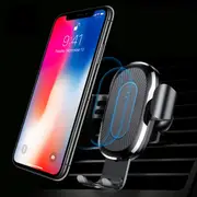 Baseus WXYL-B09 Fast 10W Qi Wireless Charger Mount Holder for iPhone X 8 Plus S8 + S9 27 SILVER