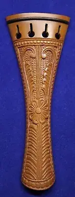 Elegant Handmade Carved Boxwood violin tailpiece . French Mod #55
