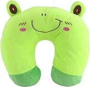 LeoLeoyy U Animal Pillow,Animal Travel Neck PP Cotton Pillow Soft U Shaped Car Head Rest Toy Cushion for Neck,Chin Support Pillow(Frog)