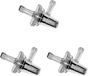 Mellisso 3Pcs Universal Motorcycle Right Angle Inline Fuel Filter 1/4 Inch 6mm Hose Lines for