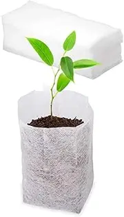 Non-Woven Plant Nursery Bag, 100PCS 20x22cm Fabric Seedling Pot Bag Plant Grow for Garden Supply Fabric Seedling, Non-Woven Bags, Grow Bags-