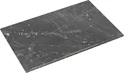 Argon Tableware Marble Chopping Board - 30 x 20cm - Black - Rectangle Cutting Board Solid Worktop Protector Mat Serving Platter for Slicing Vegetables, Cutting Meat, Meal Preparation