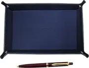 Japanese Grain Cowhide Leather Pen Tray Blue Euro Style Brass Parts Retractable Ballpoint Pen Set Red TRAL-NXB-R