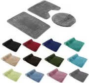 Bath Set Anti-Slip Bathroom Mat Rug Sage