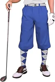 Royal Blue Microfiber Golf Knickers (Plus Fours) for Men