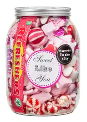 Sweets IN The City Sweet Like You Giant Jar of Joy 1kg, Love-themed jar of Romantic Treats 1kg