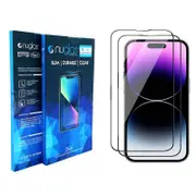 Nuglas 2x Screen Protector Clear Tempered Glass Scratch Proof For iPhone 14 Pro