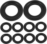 Oil Pan Screw Gasket Set 10pcs Rubber Seals Shim Kit for Auto Engine Oil Seal Plugs Fit Leak Prevention